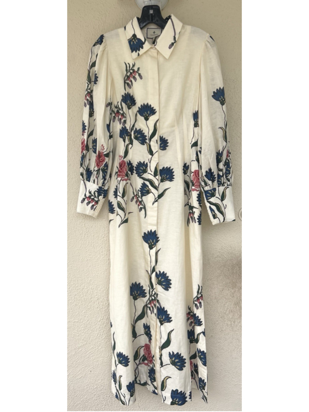 Tuckernuck Belle Bouquet Cotton Linen Therese Puff Sleeve Dress No Belt Garden - Picture 5 of 11